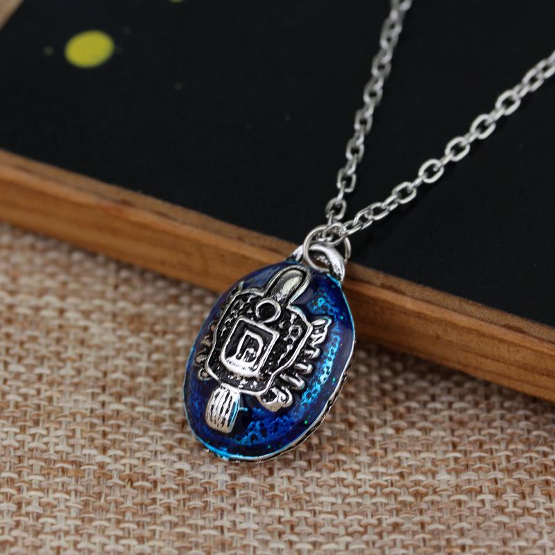 Collier The Vampire Diaries Colliers Elena Gilbert pour Femmes Charme de Film Katherine Klaus Forbes Tour de Cou Pierre Bleue