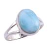 Natural Republic Larimar Gemstone 925 Solid Sterling Silver Gift Ring S.7 w6l64