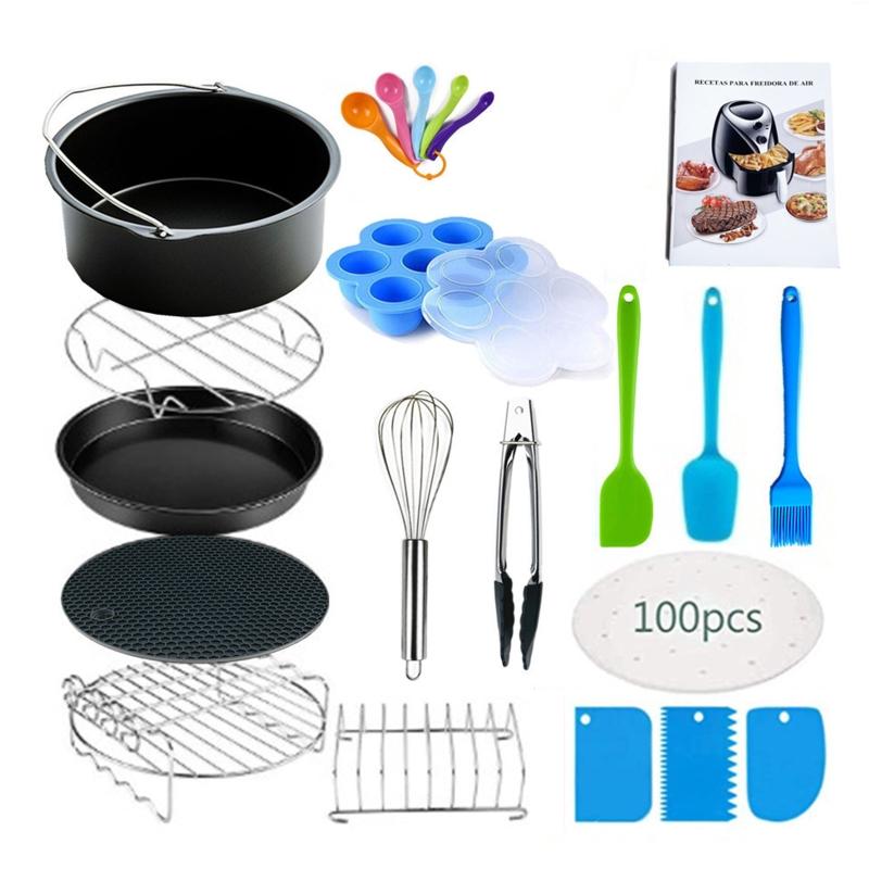 17 PCS Accessories for Food Grade Material Expand Your Cooking Dish Cake Basket Pizza Pan Single Layer Grill