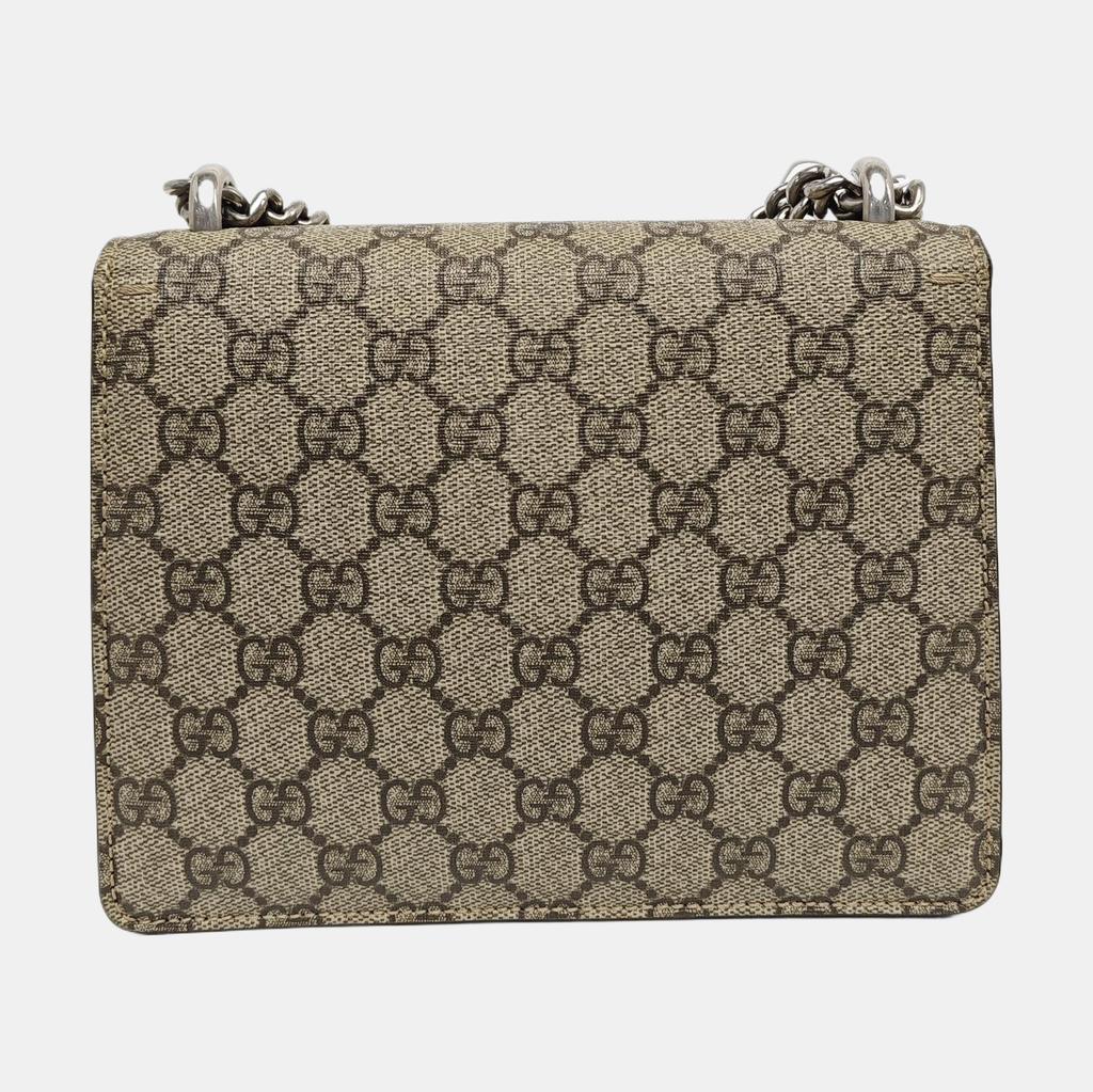 [Pre-Owned] Dionysus Tiger Head Buckle Logo Chain Shoulder Bag Canvas Crossbody Mini - Very Good #N1VVKP