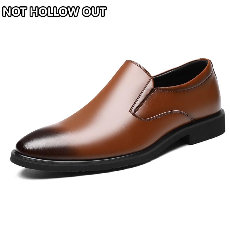 

Genuine Leather Men s Shoes Summer Hollow Out Comfortable Casual Work Shoes Slip-on Cowhide Soft Formal Business Weidding Shoes 37