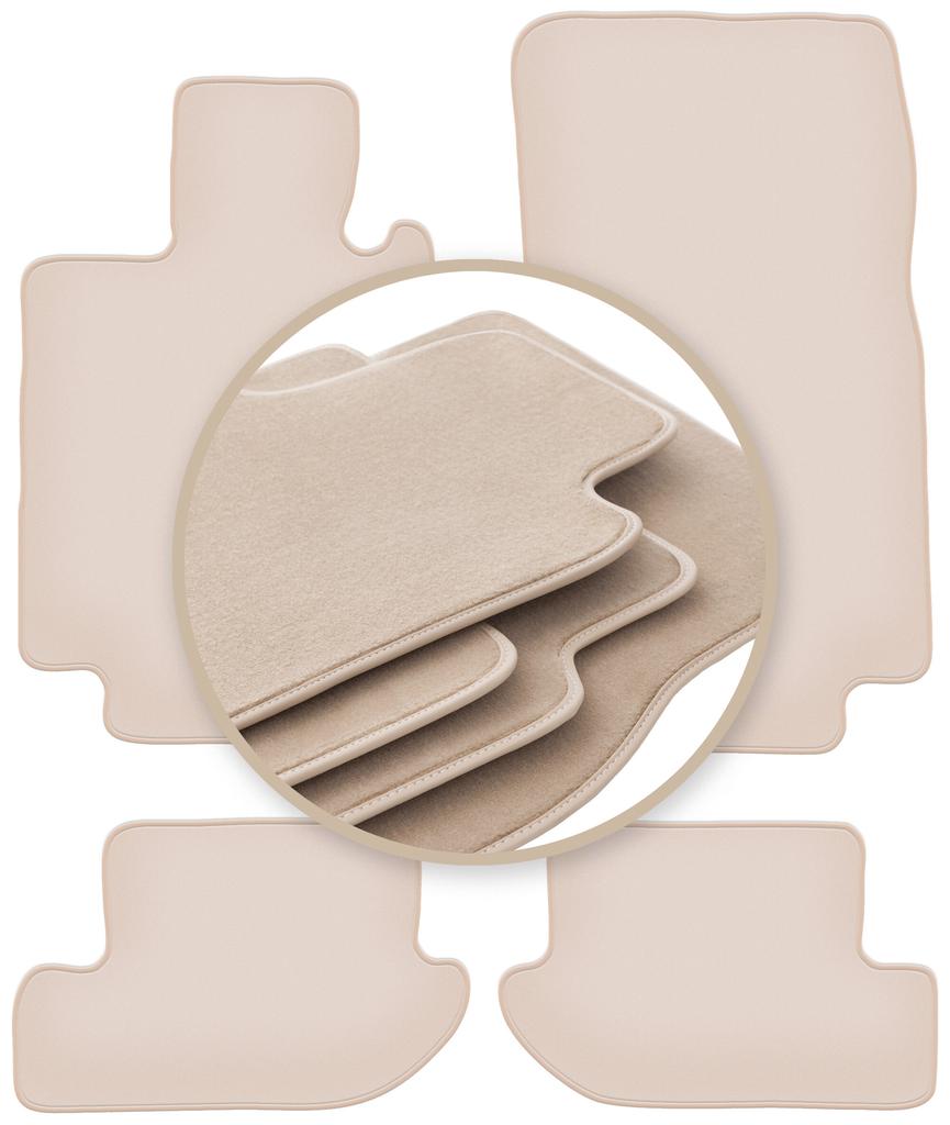 Prémiové béžové podlahové rohože pro: Mercedes CL W215 kupé 1999-1006