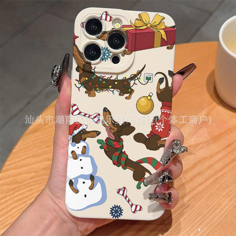 Cute Dachshund fits iPhone 16 Pro/17 phone cases, iPhone 15 protective cases, 14 Pro/13/12/11