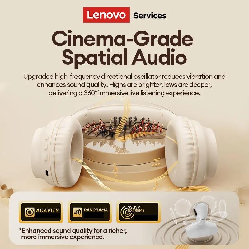 Original Lenovo LS108 Bluetooth 6.0 Headphones Wireless Gaming Sports Headset Stereo Surround Sound ENC Noise Cancelling Long Battery Life