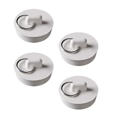 Lot De 4 Bouchons Universels En Caoutchouc Pour Baignoire/évier 48–49 Mm Avec Anneau De Suspension