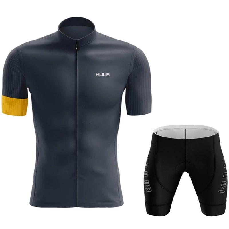 HUUB Conjunto de Maillot de Ciclismo para Hombre Manga Corta Transpirable Secado Rápido Ropa para Bicicleta de Montaña y Carretera