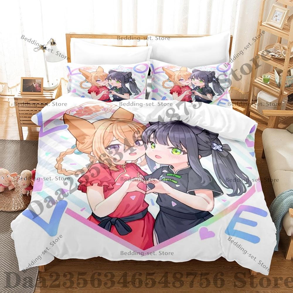 Comforter Sunohara Shun Blue Archive Bedding Set Single Twin Full Queen King Size Bed Set Adult Bedroom s Anime Bed