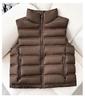 Light down cotton vest women's autumn and winter new Korean version stand-up collar vest warm vest jacket