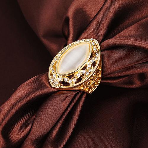 Damen-Ehering-Schmuck im königlichen Stil, hohl, großes Harz, Party-Ehering