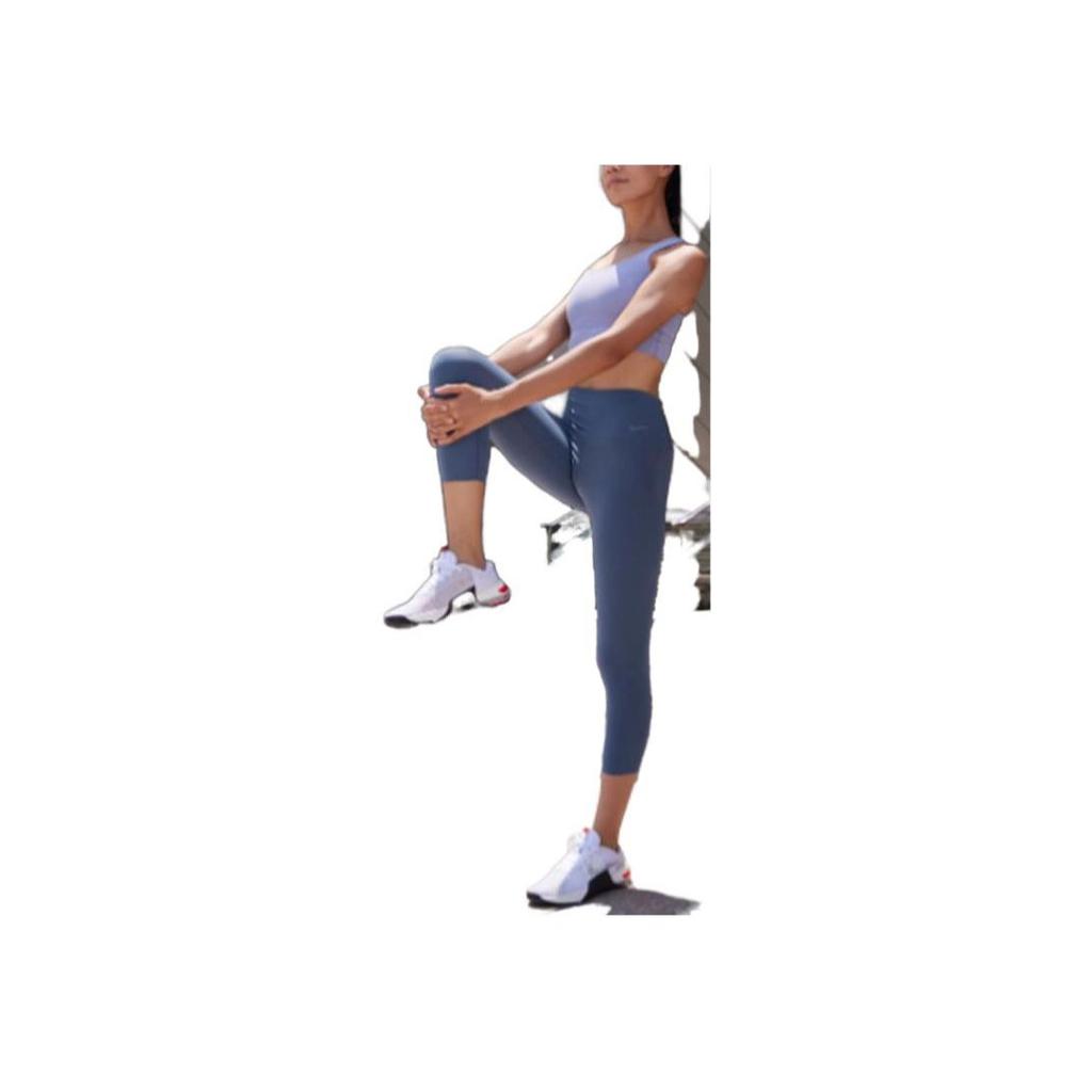 Nike Zenvy Air Series Solid Color Quick-Dry High-Waisted Tight Sports Leggings Women leggings Finn-Blue DQ6024-491