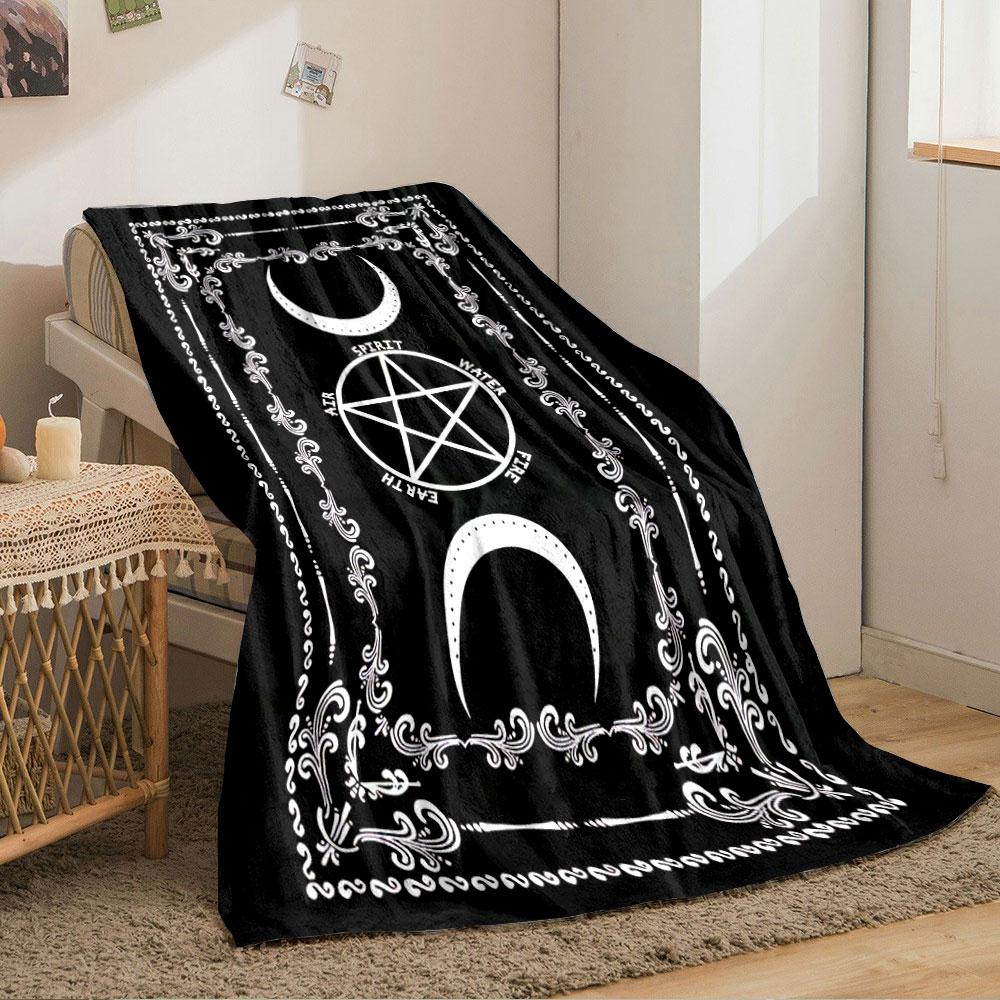 Pentagram & Moon Blanket for all seasons blanket lunch break throw gift