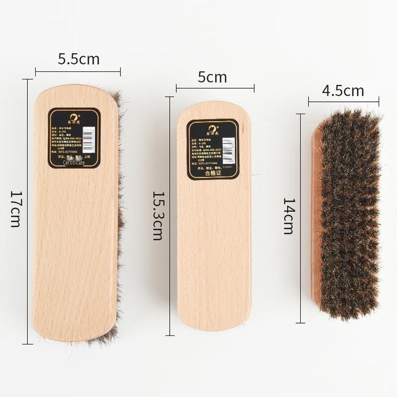 SEE KEAN Beechwood Horsehair Shoe Brush