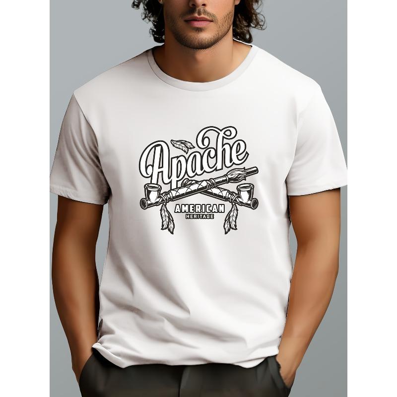 Men s Two-Stripe Smoking Pipe Graphic Summer Casual Crew Neck Short Sleeve T-Shirt S