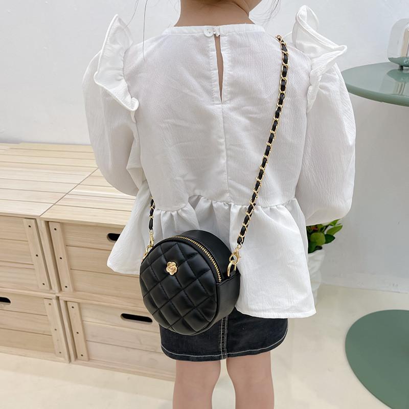 Girls Pu Leather Quilted Crossbody Bag With Breathable Design For Daily Use