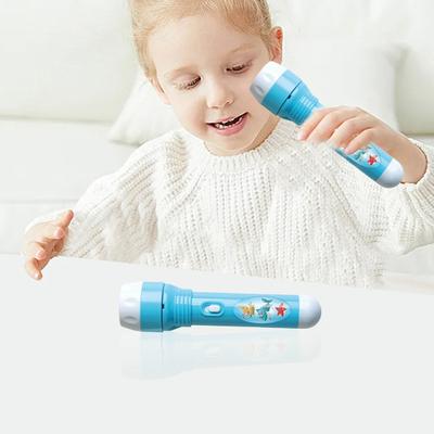 Torcia Giocattolo per Bambini con Motivi di Animali Dinosauri Proiettore a Scorrimento Divertimento Educativo Torcia Notturna Conveniente Giocattolo Torcia