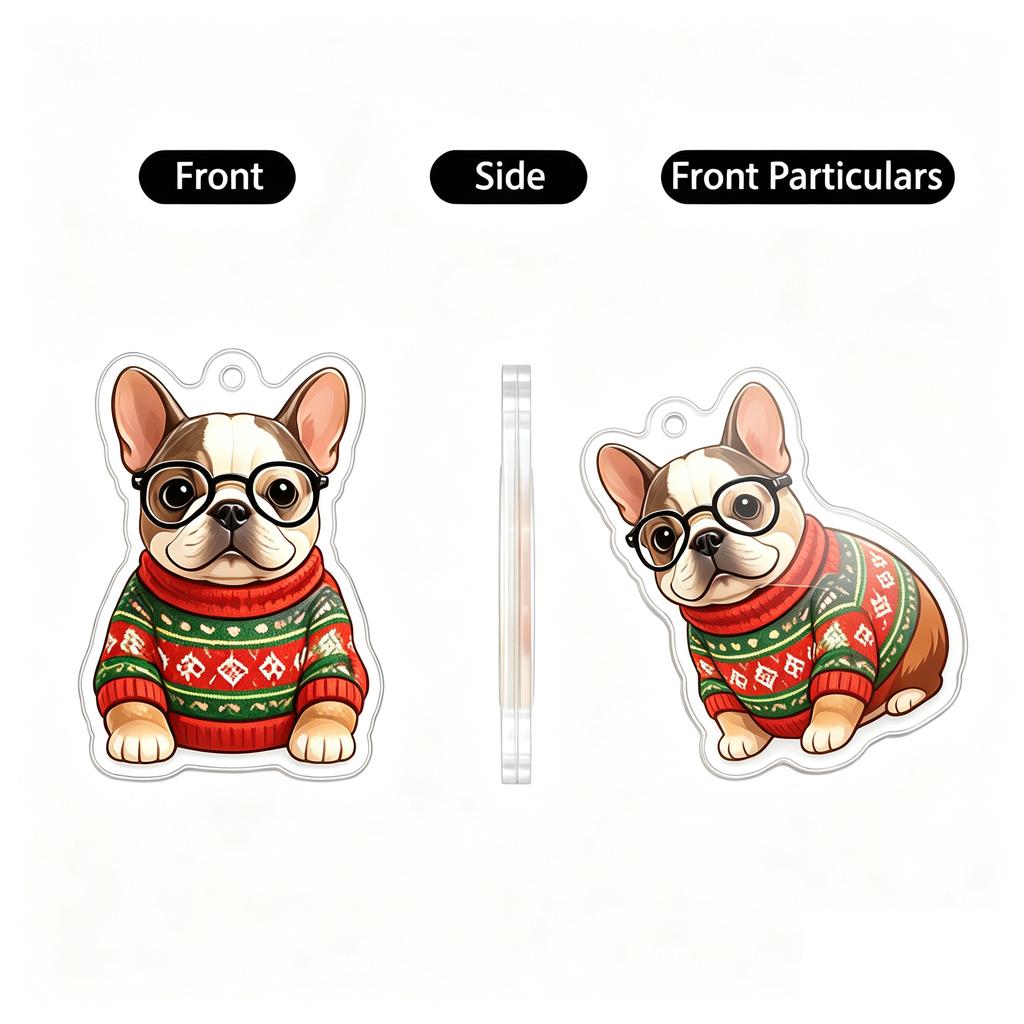 Acrylic Christmas Figure, Festive Collectible Toy for Desk Display
