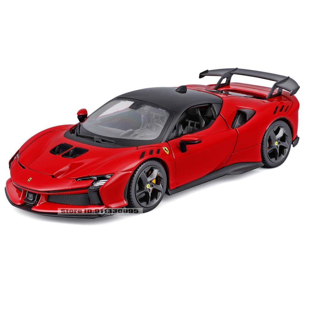 Burago 1:24 Ferrari SF90 XX STRADALE Offiziell lizenziertes Luxusfahrzeug aus Legierung Diecast Cars Modell Spielzeugsammlung Geschenk