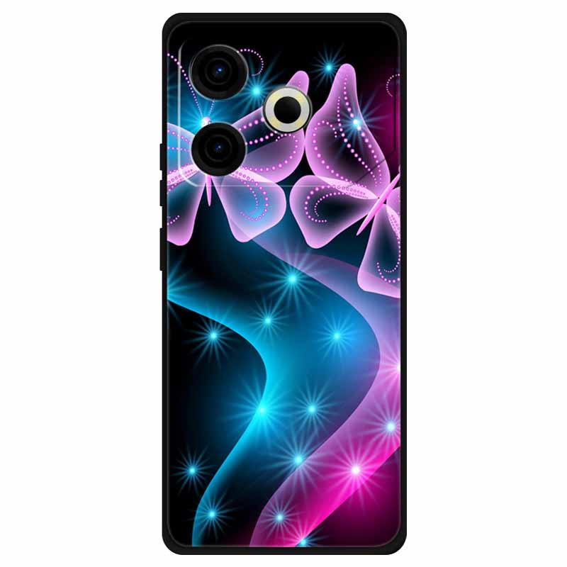 For Tecno Pova 6 Neo Case Silicone Soft Flower Space Fashion Cover For Tecno Phantom X2 Pro Cases Landscape Paint Covers Cute