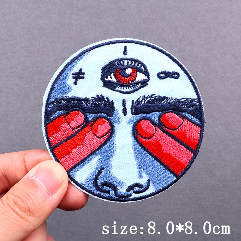 Hip Hop Punk Embroidery Patches For Clothing Thermoadhesive Patch Iron On Patches On Clothes Tarot Cards Skull Patch For Clothes