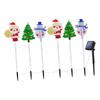 Pack of 6 Solar Christmas Decoration Ground Lights with Automatic Feature for Effortlessly Gardens and Patios