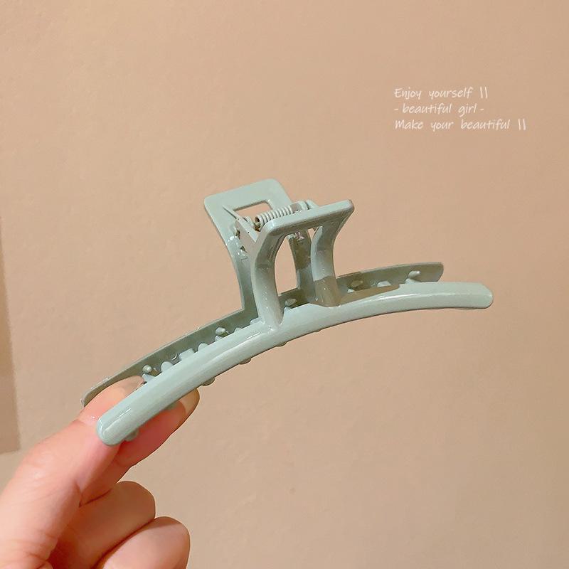 

Универсальная корейская большая квадратная дуговая шпилька для волос в форме акулы F1131 зелёный/изумрудный