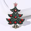 1Pcs Boots Cane Snowman Bell Christmas Tree Wreath Santa Claus Pin Accessories Christmas Sparkling  Brooch Holiday Gift
