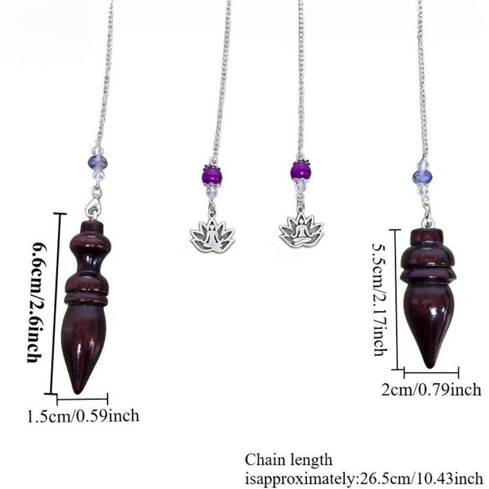 Dowsing Wooden Pendulum Wooden Reiki Spiritual Pendulo Creative Gift Round Cone Pattern