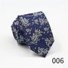 Fashion Arrows Tip Floral Pattern Skinny Tie For Men Soft Polyester Silk Necktie Office Wedding Party Outfit Accessory