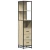 Bathroom Cabinet In Sonoma Oak 35 X 37.5 X 166 Cm Particleboard