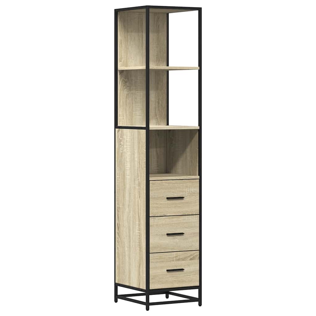 Bathroom Cabinet In Sonoma Oak 35 X 37.5 X 166 Cm Particleboard