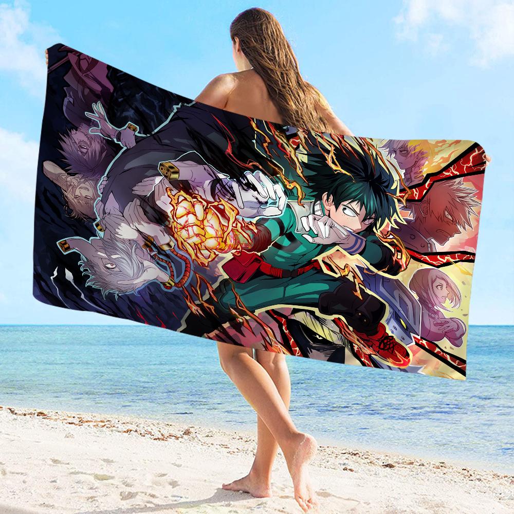 My Hero Academia Towel Microfiber Beach Towel Absorbent Quick Dry Soft Yoga Swimming Resort Mountain Climbing Towel