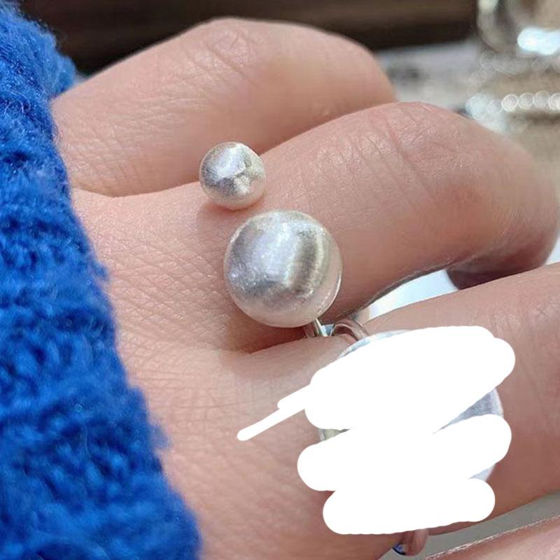 Anelli Cuore Geometrico Scintillanti in Argento Sterling 925 per Donna Semplice Moda Coreana Anello Aperto Regolabile Fatto a Mano Regali per Coppia