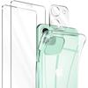 Case for iPhone 12 - SilicoTO - Transparent - Tempered Glass - Rear Camera Protector - Flexible