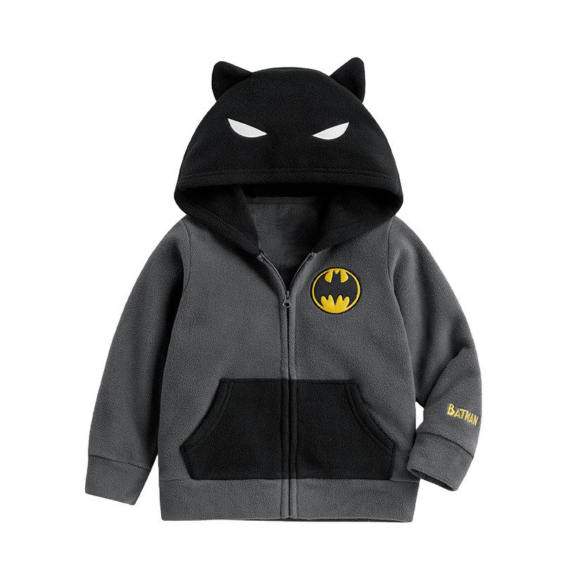Children's Fleece Autumn and Winter Hooded Cartoon Jacket