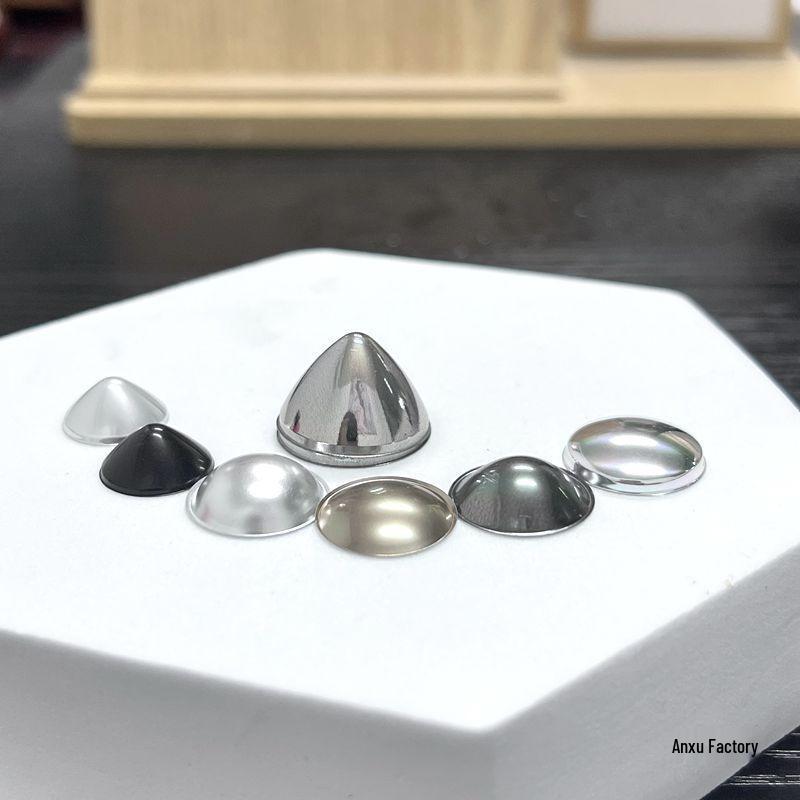 Speaker Dust Cap in Black/Silver, Electroplated/Silver/Matte Finish, 14-20mm Diameter