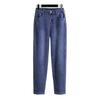 Plus Size High Waist Denim Slimming Dad Pants - Casual and Loose Fit for Women