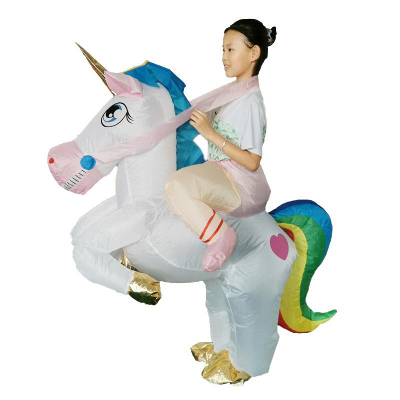 Colorful Unicorn Inflatable Clothing Pegasus Mount Cartoon Doll Clothing Internet Celebrity Christmas Explosion Event Party