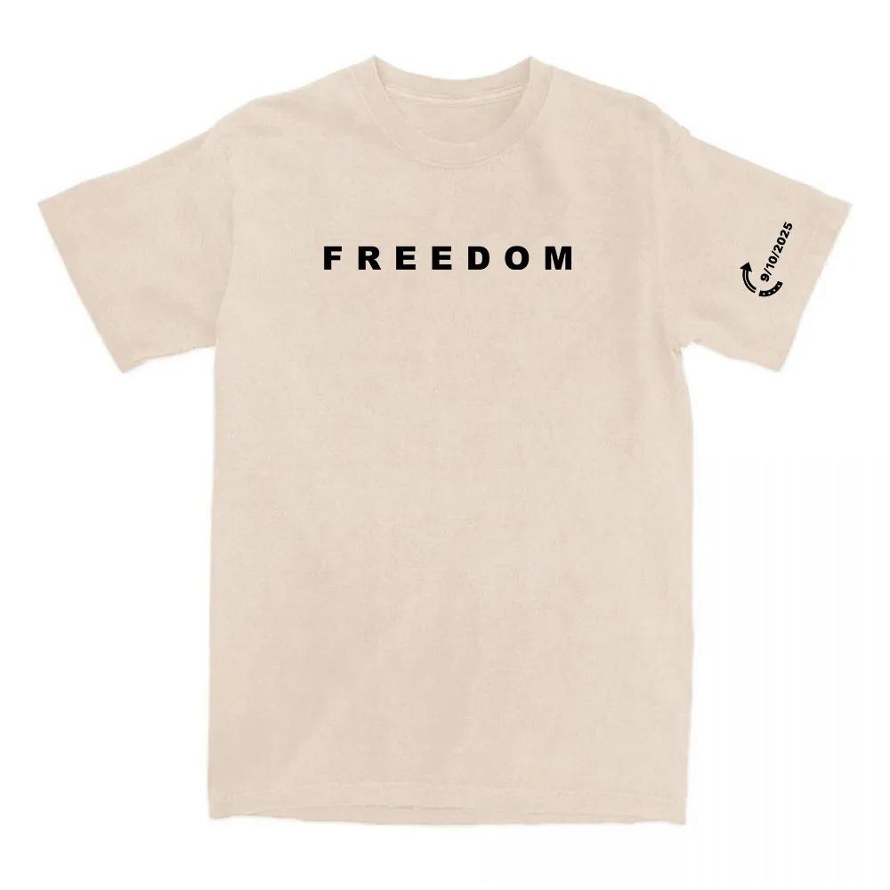 2026 Freedom Tee Moda Americana Charlie Kirk Maglietta Cotone Larga Donna_Uomo Magliette Casual Girocollo Stampa Lettere Abbigliamento Femminile