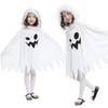 Halloween Children's Elf Cloak Cosplay Costumes White Elf Ghost Hooded Cape Christmas Cape Dress Up As A Halloween Stage Costume