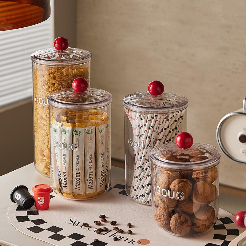 Airtight Transparent Kitchen Storage Container for Cereal, Grains, Spices, Snacks, Nuts, and Dried Goods