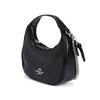 Coach Carmen 20 Logo Zip Closure Patent Leather Shoulder Crossbody Tote Bag Small Women Handbags Black CW036-SVBK