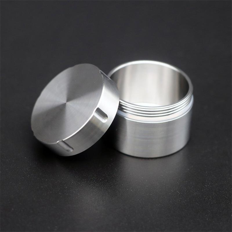 Titanium Alloy Sealed Capsule Survival Pill Box Container Tea EDC Storage Tank Outdoor Home Waterproof 10ML Round Pill Box