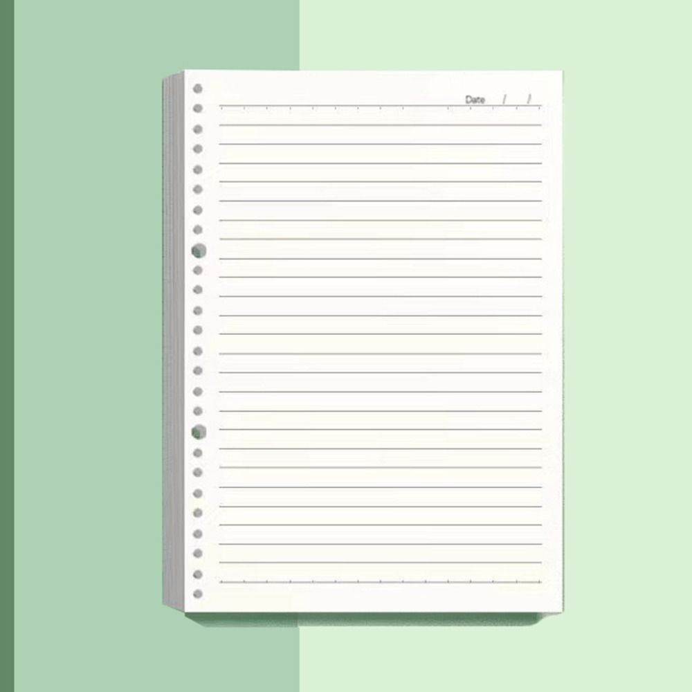 Detachable Core Binder Ring Notepad Horizontal Line Spiral Bound Notebook Office School