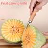 Stainless Steel Watermelon Cutter,Wooden Handle Melons Baller Scoop for Summer Parties,Fruit Carving Tool Kit for Kitchen Gadget