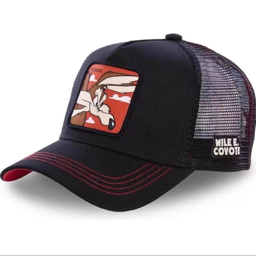 38 Farben INS neue Cartoon-Ente Animation Stickerei Kappe LKW-Fahrerhut Großes Maul Monster Netz Baseballkappe