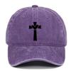 Black Personalized Pattern Printed Baseball Hat Outdoor Activity Washed Duck Tongue Hat Suitable for Sunscreen and Sunshade