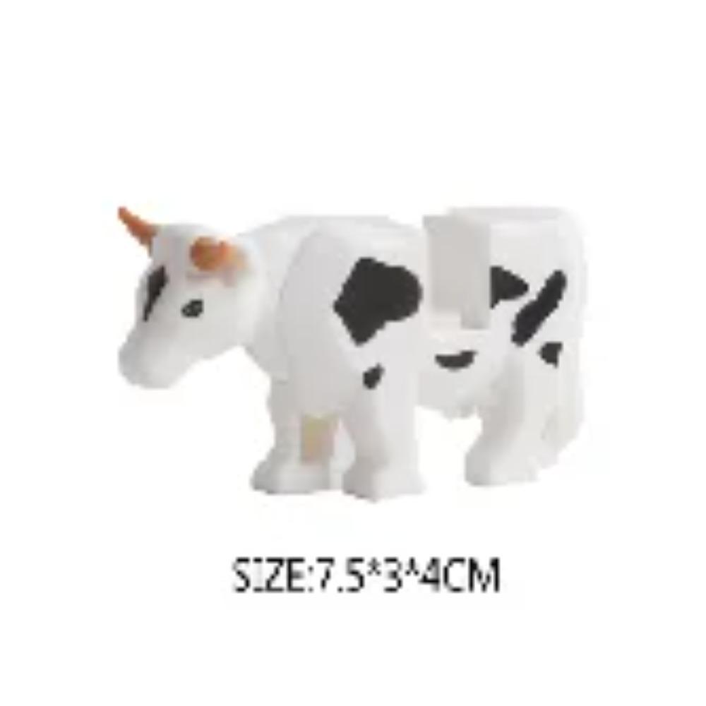 Animal Building Blocks City Small Large Ornaments Panda Dog Sheep Pig Cow Zoo Deer Mount Crocodile Tiger Wolf Eagle Boy Gift Toy