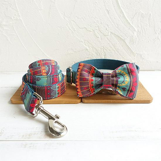 MUTTCO Dog Bow Tie Collar Accessory for Teddy, Golden Retriever, Samoyed (UDC-043) Extra Large