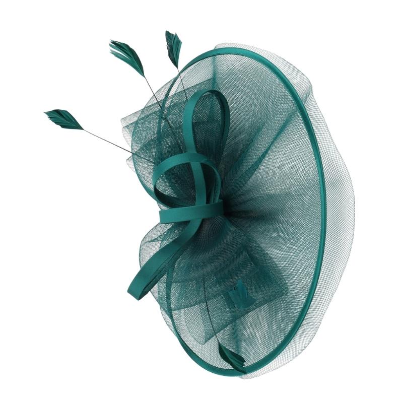 Retros Feather Mesh Hair Clip Handmade Elegant Hair Accessory For Women Wedding Party Retros Style Lightweight Decoration