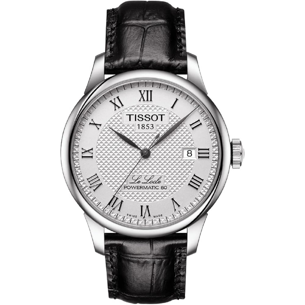 

Чоловічий годинник Tissot Le Locle Automatic Powermatic 80 зі сріблястим циферблатом та шкіряним ремінцем, Модель T0064071603300 (Офіційно імпортовано)